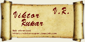 Viktor Rupar vizit kartica